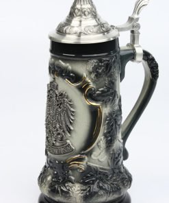 Hopfenschild schwarz 0,7l, Zinnrelief Germany Adler